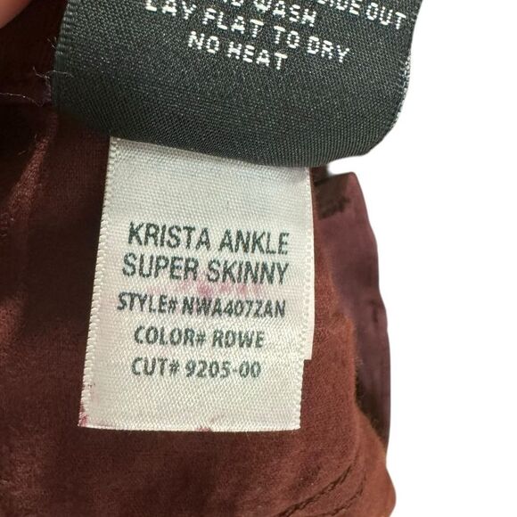 Hudson Red Wine Wax Purple Krista Ankle Super Skinny Coated Faux Leather Jeans - Picture 3 of 7